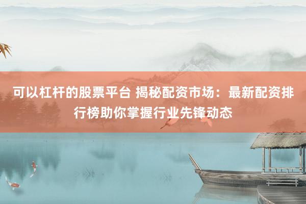 可以杠杆的股票平台 揭秘配资市场：最新配资排行榜助你掌握行业先锋动态