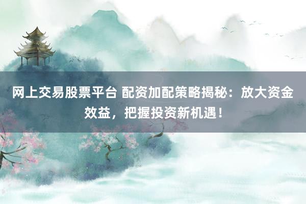网上交易股票平台 配资加配策略揭秘：放大资金效益，把握投资新机遇！