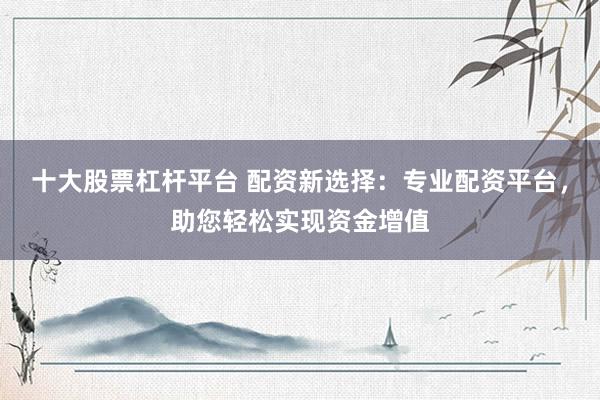 十大股票杠杆平台 配资新选择：专业配资平台，助您轻松实现资金增值