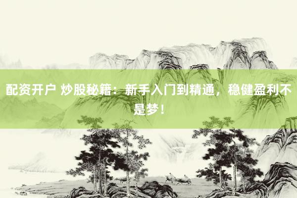 配资开户 炒股秘籍：新手入门到精通，稳健盈利不是梦！