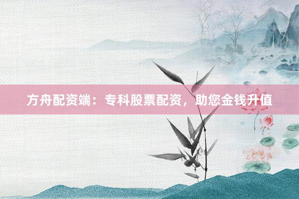 方舟配资端：专科股票配资，助您金钱升值