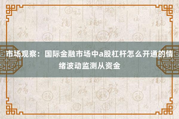 市场观察:国际金融市场中a股杠杆怎么开通的情绪波动监测从资金